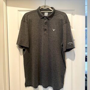 Callaway Men’s Opti-Dri Gray Golf Polo Shirt Size Large Stretchy Fabric